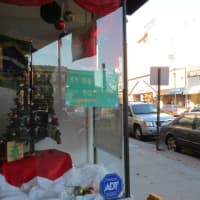 <p>A Christmas window display in Port Chester.</p>