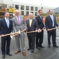 <p>From left, County Executive Robert Astorino, Harrison Mayor Ron Belmont, Life Time Fitness attorney Frank McCullough, Life Time VP of Corporate Communications Jason Thunstrom and Jeff Melby, VP of Development, Life Time Fitness.</p>