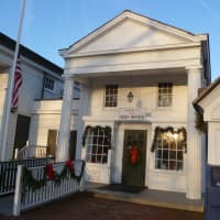 <p>The Bedford Post Office looks quaint and classic this holiday season.</p>