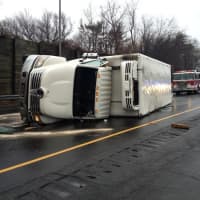 <p>A tractor-trailer crash is causing heavy traffic congestion on I-95 through lunchtime Thursday in Greenwich. </p>