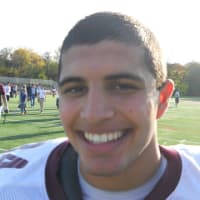 <p>Michael Amicucci scored two touchdowns in Harrison&#x27;s 21-0 victory against arch rival Rye in the annual game.</p>
