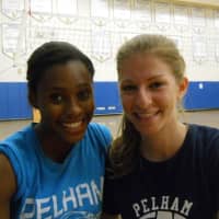 <p>Tori Bowser, left, and Helen Gandler, right, led the Pelham volleyball team to a second consecutive Section 1 Class B championship and berth in the state final four.</p>