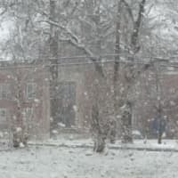 <p>Archbishop Stepinac gets covered in snow.</p>