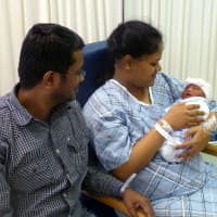 <p>Praveen Umashankar and Deepthi Narasipura welcomed their baby daughter into the world at 7:51 a.m. Tuesday, the fourth baby to be born in Westchester in 2013. </p>