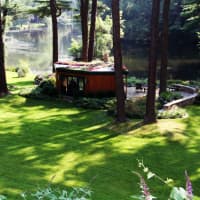<p>The project&#x27;s restored garden pavilion</p>