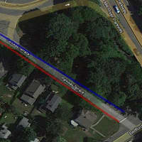 <p>This map represents the new parking laws on Parkway Terrace in Pleasantville. The red line represents where parking will be eliminated at all times. The blue line represents where parking will be eliminated from 10 a.m. to 11 a.m.</p>