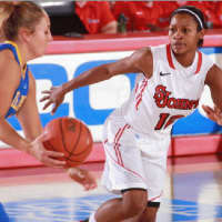 <p>Briana Brown is a junior on the women&#x27;s basketball team at St. John&#x27;s.</p>