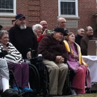 <p>Residents of The Nathaniel Witherell Nursing Center in Greenwich listen to remarks from Gov. Dannel Malloy during Thursday&#x27;s groundbreaking ceremony for major renovations to the facility.</p>
