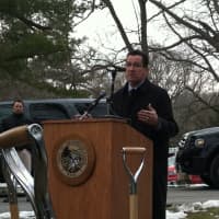 <p>Gov. Dannel Malloy makes remarks at Thursday&#x27;s groundbreaking ceremony for major renovations to Greenwich&#x27;s Nathaniel Witherell Nursing Center.</p>