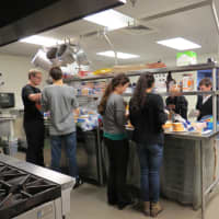 <p>Students from Mamaroneck High School made sandwiches for food pantries in New Rochelle and White Plains. </p>