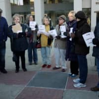 <p>A vigil for nonviolence and gun control was held Sunday in front of the statute of the Rev. Martin Luther King Jr. at the Westchester County Courthouse in White Plains.</p>