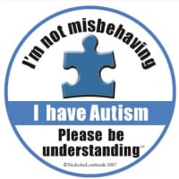 <p>Nick Lombardi came up with the idea for this button for his autistic brother, Joey.</p>