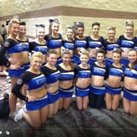 <p>Girls from Flare, a team from Norwalk-based Xtreme Cheer, celebrate their strong performance in New Jersey. </p>