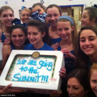 <p>Team members celebrate after qualifying to compete in a major national competition in Florida later this year.</p>