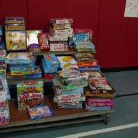 <p>Pretty much every board game ever created, and several copies of each, are on sale at the Play it Forward tag sale that Ridgefield Scotland Elementary School held this week. </p>