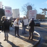 <p>The Greenwich Council on Gun Violence staged a street protest on Greenwich Avenue to support gun control legislation.</p>