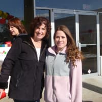 <p>Mary Capoccia poses with her niece at Saturday&#x27;s ribbon cutting.</p>