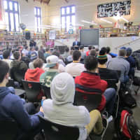 <p>More than 100 Ossining High School business students attended Tuesday&#x27;s assembly, which featured Rob Astorino.</p>