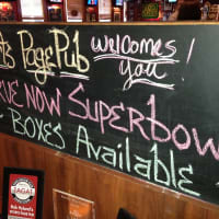 <p>Sports Page offers orders to go, and will have several drink and wing specials on the day of the big game.</p>