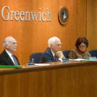 <p>The Greenwich Planning and Zoning Commission listens to residents with concerns about a proposed synagogue on Orchard Street.</p>