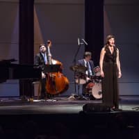 <p>Dobbs Ferry&#x27;s Assaf Gleizner, on piano, and Kimberly Hawkey, right performing in the American Traditions Competition in January.</p>