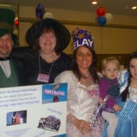 <p>From L-R: Jim Poulin (The Wizard of Oz), co-chair Jane McCarthy (The &quot;Purple Power&quot; Witch), co-chair Donna D&#x27;andrea (Glinda), Madison Black, Michaela Garrigan (Dorothy).</p>