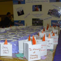 <p>A Purple Brick Road cake was baked by a supporter and put on display at Tuesday&#x27;s kick-off event in Yorktown.</p>