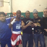 <p>From left: Be First Boxing coach Marco Serrano, Krashna Gibbs, Be First director West Artope, Omar Hassan and Adam Hassan. </p>