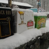 <p>Scott Fernqvist is using the snow to create an outdoor refrigerator.</p>