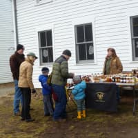 <p>Hummingbird Ranch honey and maple syrup products were on sale Sunday at Muscoot Farm&#x27;s demonstration of how maple syrup is made.</p>