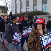 <p>More than 80 union building tradesmen and women marched in front of the Westchester County Office Building in White Plains Monday to protest what union officials are calling political foot-dragging by Yonkers and Westchester County officials.</p>