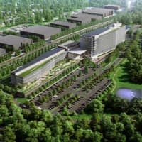 <p>A rendering of the proposed LG building in Englewood Cliffs,  N.J. </p>