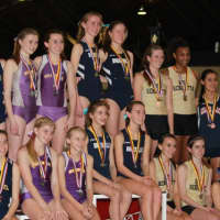 <p>New York State champion Bronxville girls (center)</p>