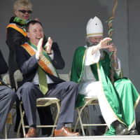 <p>St. Patrick himself sat on the grandstand.</p>