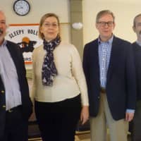 <p>Sleepy Hollow Mayor Ken Wray, left, trustee Evelyn Stupel, trustee Bruce Campbell and newcomer Glenn Rosenbloom are running for spots on the Board of Trustees.</p>