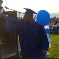 <p>The Dobbs Ferry High School graduation, pictured here in June 2012, will be held at the Hudson River Waterfront Park.</p>