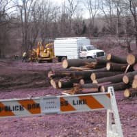 <p>The clearing for Wampus Brook Park in North Castle is in full swing now that it is not covered in snow.</p>