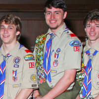<p>From left: Fairfield&#x27;s Peter Jacobs, Thomas Romano and A.J. Accomando all reached the rank of Eagle Scout. </p>