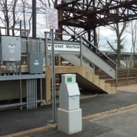 <p>Up to four electric cars can be charged in the eastbound parking lot of Westport&#x27;s Metro-North station using these car-charging hubs.</p>