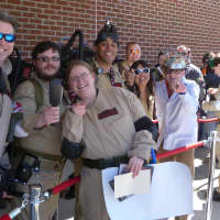 <p>&quot;Ghostbusters&quot; fans line up outside Total Wine and More in Norwalk to meet actor Dan Aykroyd.</p>