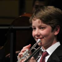 <p>Wilton High School freshman Elliot Connors performs in the All-State Jazz Ensemble last week.</p>