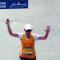 <p>Michele Lawton also ran the Boston Marathon in 2010 (pictured above).  She did not finish the race on Monday before explosions haulted the marathon.</p>