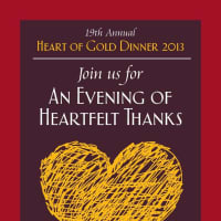 <p>The Heart of Gold dinner will be Wednesday, April 24, from 6 to 9 p.m. at the Stamford Marriott Hotel.</p>