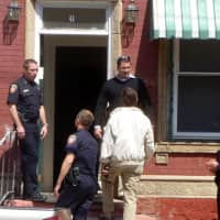 <p>Officers looked all over the area of 41 Stillwater Ave. in Stamford for a gun that a suspect had. </p>