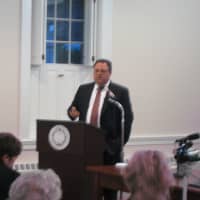 <p>North Salem Supervisor Warren Lucas talked about the affordable housing projects in North Salem.</p>