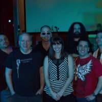 <p>Fast Eddie &amp; The Silver Sharks with Michelle DeIeso, Development and Outreach Coordinator, Support Connection.</p>