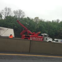 <p>Vincent&#x27;s Towing and Automotive Service turned the truck right side up just before 3 p.m. Thursday. </p>