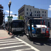 <p>A crash between a ConEd truck and a Bee Line Bus snarled traffic on New Rochelle&#x27;s North Avenue Tuesday morning.</p>