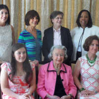 <p>Honorees at the Darien/Norwalk Women of Distinction luncheon were: (front, left to right) Katie Farren, Babs White and Susan Schorr and back (left to right) Ciara Thurlow, Rita Ferri, Louise Berry and Novelette Peterkin.</p>