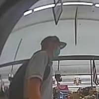 <p>Surveillance footage of an unidentified man who robbed a bank at a Norwalk Stop &amp; Shop</p>